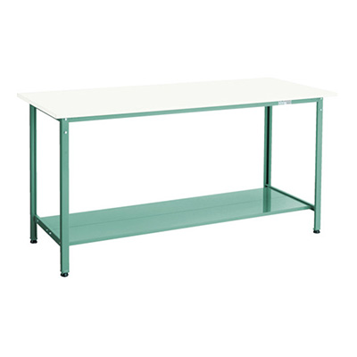 トラスコ TRUSCO 軽量立ち作業台 下棚2枚入り グリーン 1800×900×900mm HAE-1809LT2 284-9526