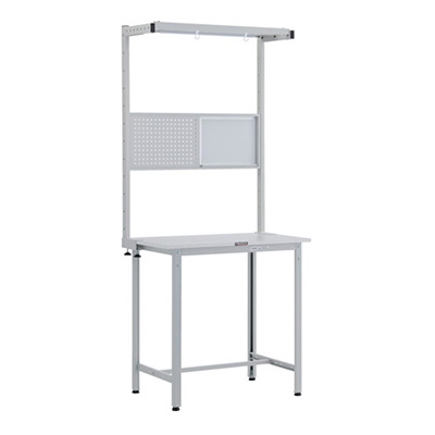 トラスコ TRUSCO 軽量立ち作業台 オプションフルセット付 ホワイト 900×600×2108mm HRAE-0960THFS W 246-3938