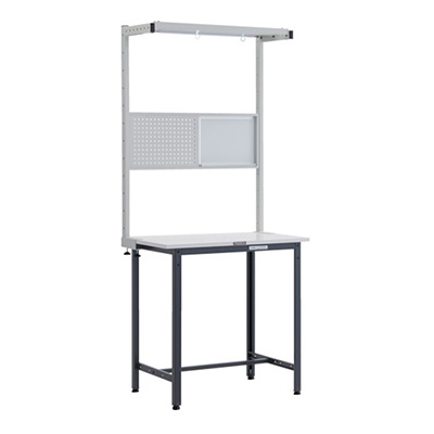 トラスコ TRUSCO 軽量立ち作業台 オプションフルセット付 ダークグレー 900×600×2108mm HAE-0960THFS DG 246-3942