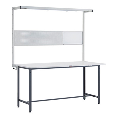 トラスコ TRUSCO 軽量立ち作業台 オプションフルセット付 ダークグレー 1800×900×2108mm HAE-1809THFS DG 246-3932