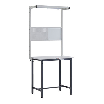 トラスコ TRUSCO 軽量立ち作業台 オプションフルセット付 ダークグレー 900×600×2108mm HRAE-0960THFS DG 246-3931