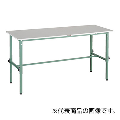 トラスコ TRUSCO 高さ調節式作業台 基本タイプ グリーン 1800×600×650～950mm RAEM2-1860 161-1247