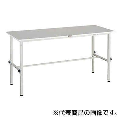トラスコ TRUSCO 高さ調節式作業台 基本タイプ ホワイト 1800×600×650～950mm RAEM2-1860 W 161-1249