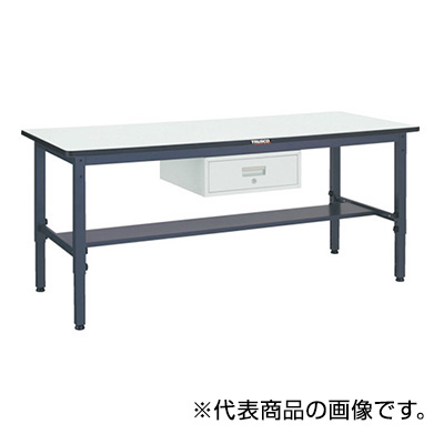 トラスコ TRUSCO 高さ調節式作業台 1段取出し付 ダークグレー 1800×900×700～910mm AWMR-1890F1 770-1934 (商品コード：161551)
