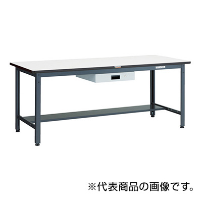 トラスコ TRUSCO 中量作業台 薄型1段引出し付 ダークグレー 1800×900×740mm AEWP-1890UDK1 466-7743