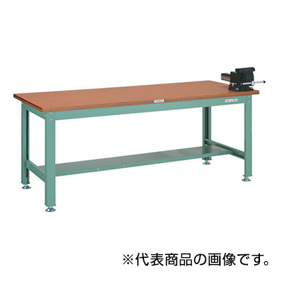 トラスコ TRUSCO 中量作業台 回転台付アンビルバイス付 グリーン 1800×900×740mm RHW-1809VRS 301-3979