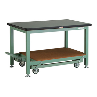 トラスコ TRUSCO 移動式重量作業台 基本タイプ グリーン 1200×750×740mm RTWC-1200 240-6098