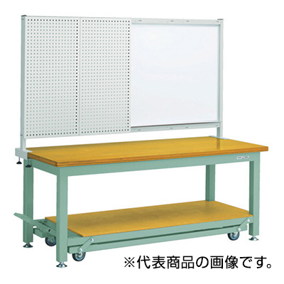 トラスコ TRUSCO 移動式重量作業台 ホワイトボード付 グリーン 1500×750×1740mm RTWC-1500P1 467-2712