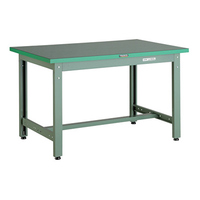トラスコ TRUSCO 中量作業台「GWP型」 ビニールマット張り グリーン 1200×750×742mm GWP-1275E2 301-2379