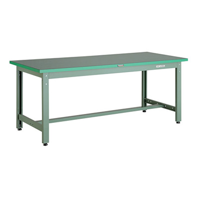 トラスコ TRUSCO 中量作業台「GWP型」 ビニールマット張り グリーン 1500×750×742mm GWP-1575E2 301-2387