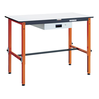 トラスコ TRUSCO 軽量作業台「TFAE型」 引出し付 1200×600×650～950mm TFAEM-1260UDK1 770-3643