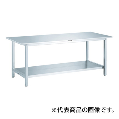 トラスコ TRUSCO オールステンレス作業台 下棚2枚付 900×600×740mm SW3-0960LT2 458-8851 (商品コード：162192)