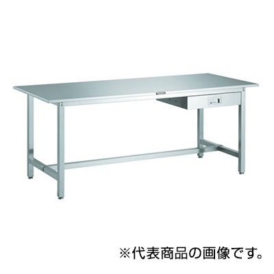 トラスコ TRUSCO オールステンレス作業台 引出し付 1200×600×740mm SW3-1260SD1 458-9009 (商品コード：162200)