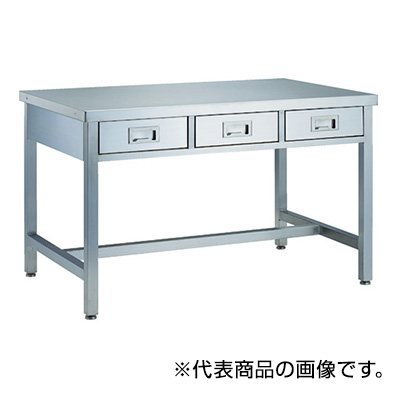 トラスコ TRUSCO オールステンレス作業台 引出し付 1200×600×750mm SWD3-1260 115-3639 (商品コード：162224)