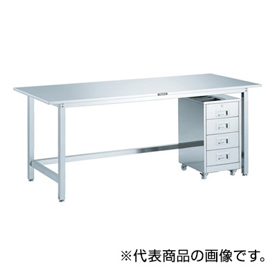 トラスコ TRUSCO オールステンレス作業台 ワゴン付 1500×750×740mm SW3-1575SWA 458-9246 (商品コード：162229)