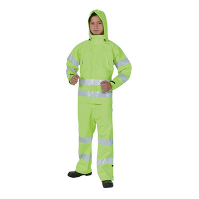 トラスコ TRUSCO ゴアテックス高視認制電レインスーツ 上着 蛍光イエロー Mサイズ GXHW-M-Y 161-1790 (商品コード：162378)