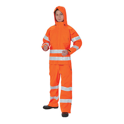 トラスコ TRUSCO ゴアテックス高視認制電レインスーツ 上着 蛍光オレンジ Lサイズ GXHW-L-OR 161-1814 (商品コード：162384)