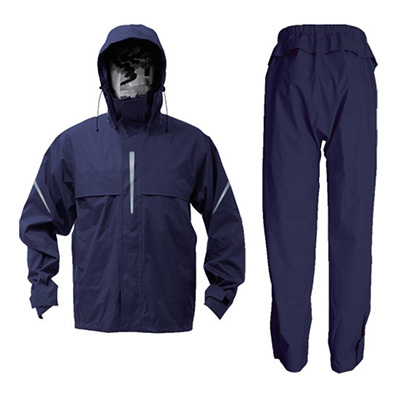 トラスコ TRUSCO ベンチレーション 通気孔付レインスーツ ネイビー Lサイズ TRW360-55-L 856-4319 (商品コード：162430)