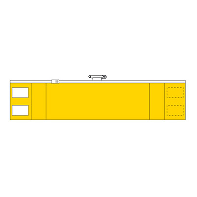 トラスコ TRUSCO ファスナー付腕章 安全ピンタイプ 黄 T-84840A 374-7450