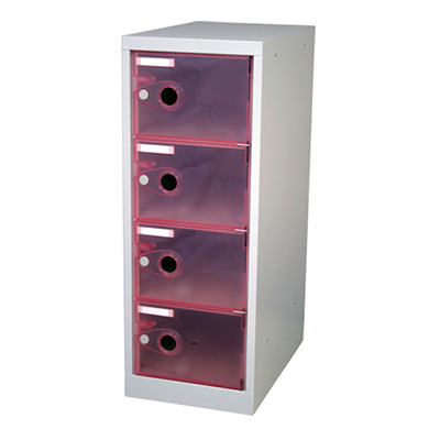 トラスコ TRUSCO スケルトンロッカー 鍵なしタイプ レッド TSL4-R 366-8720 (商品コード：163148)