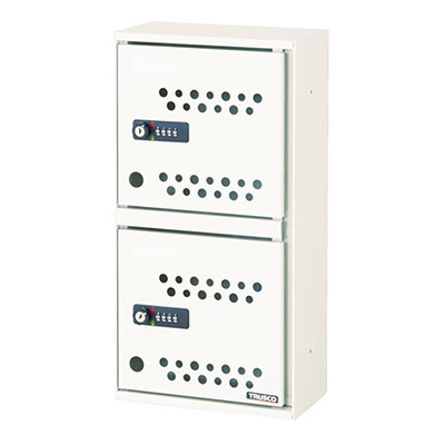 トラスコ TRUSCO 卓上預かりBOX ダイヤル錠式 ホワイト TAB-2 764-6461