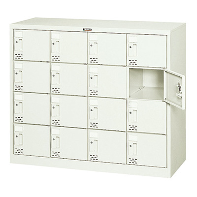 トラスコ TRUSCO シューズケース シリンダ錠式 ネオグレー SC-16WA 336-3058 (商品コード：163230)