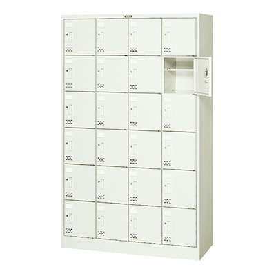 トラスコ TRUSCO シューズケース シリンダ錠式 ネオグレー SC-24WA 336-3074 (商品コード：163233)