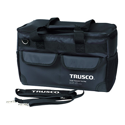 トラスコ TRUSCO TOUGH ターポリンツールバッグ ブラック TTBA-BK 819-1370 (商品コード：163419)