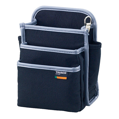 トラスコ TRUSCO ツールケース タフレックス 小型3段腰袋 ブラック TCA-16 330-4825 (商品コード：163655)