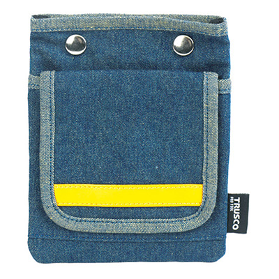 トラスコ TRUSCO デニムフラットケース フタ付 ブルー TDC-F201 768-9845 (商品コード：163678)