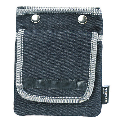 トラスコ TRUSCO デニムフラットケース フタ付 ブラック TDC-F202 768-9853 (商品コード：163679)