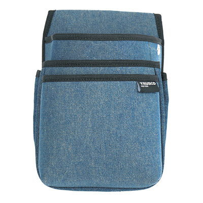 トラスコ TRUSCO デニム腰袋 中型3段 ブルー TDC-T102 769-0142 (商品コード：163694)