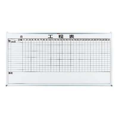 トラスコ TRUSCO 工程管理表 壁掛け スチールホワイト W1800×H900 OL-25 504-2640 (商品コード：164371)