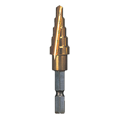 トラスコ TRUSCO 六角軸ステップドリル 2枚刃チタンコーティング 5～13mm NMS-13G 138-4457