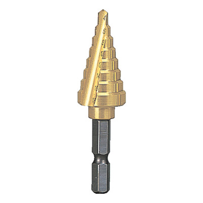 トラスコ TRUSCO 六角軸ステップドリル 2枚刃チタンコーティング 4～18mm NMS-18G 138-4473