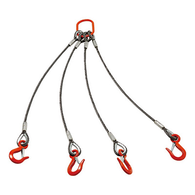 トラスコ TRUSCO 4本吊りアルミロックスリング フック付き 6mm×2m 1S TWEL-4P-6S2 160-6400