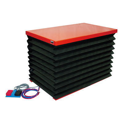 トラスコ TRUSCO テーブルリフト 1000㎏ 520×850mm 電動BねじDC12Vバッテリー専用蛇腹付 HDL-H1058RJ-D1 160-5466 (商品コード：168734)