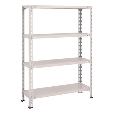 トラスコ TRUSCO スチールラック 軽量棚開放型 W875×D300×H1200 4段 ネオグレー 43V-14 503-8545 (商品コード：168975)