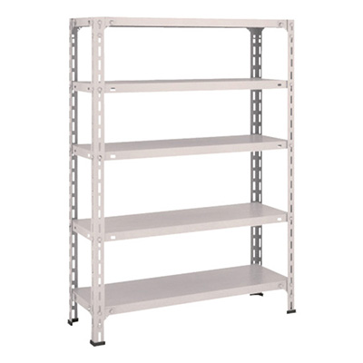 トラスコ TRUSCO スチールラック 軽量棚開放型 W875×D300×H1200 5段 ネオグレー 43V-15 503-8553 (商品コード：168976)