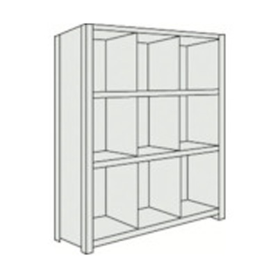 トラスコ TRUSCO スチールラック 軽量棚 縦仕切付 W875×D300×1200 3列3段 ネオグレー 43V-34 503-8120 (商品コード：168978)