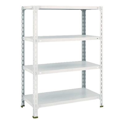 トラスコ TRUSCO スチールラック 軽量棚開放型 W875×D450×H1200 4段 ネオグレー 43X-14 503-8561 (商品コード：169001)