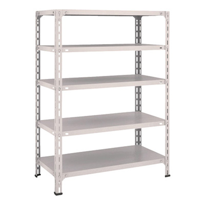 トラスコ TRUSCO スチールラック 軽量棚開放型 W875×D450×H1200 5段 ネオグレー 43X-15 503-8570 (商品コード：169002)
