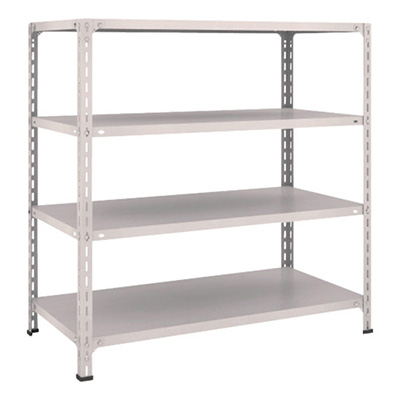 トラスコ TRUSCO スチールラック 軽量棚開放型 W1200×D600×H1200 4段 ネオグレー 44W-14 502-4811 (商品コード：169024)