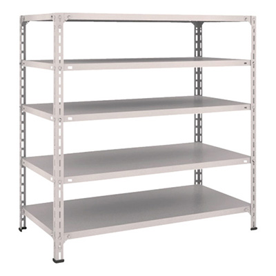 トラスコ TRUSCO スチールラック 軽量棚開放型 W1200×D600×H1200 5段 ネオグレー 44W-15 502-4820 (商品コード：169025)