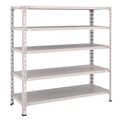 トラスコ TRUSCO スチールラック 軽量棚開放型 W1200×D450×H1200 5段 ネオグレー 44X-15 502-4803 (商品コード：169029)