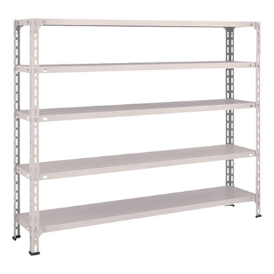 トラスコ TRUSCO スチールラック 軽量棚開放型 W1500×D300×H1200 5段 ネオグレー 45V-15 503-8618 (商品コード：169033)