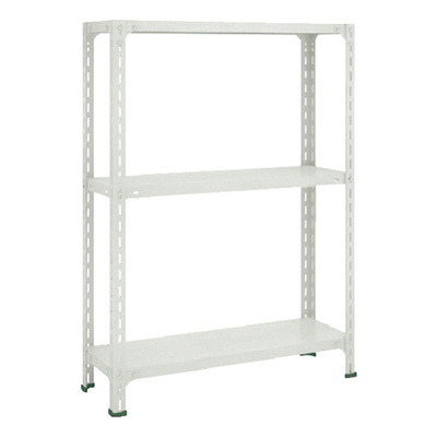 トラスコ TRUSCO スチールラック 軽量棚開放型 1500×600×1200 天地3段 ネオグレー 45W-13 510-8284 (商品コード：169035)