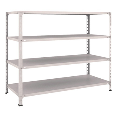 トラスコ TRUSCO スチールラック 軽量棚開放型 W1500×D600×H1200 4段 ネオグレー 45W-14 503-8642 (商品コード：169036)