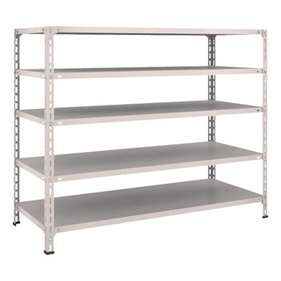 トラスコ TRUSCO スチールラック 軽量棚開放型 W1500×D600×H1200 5段 ネオグレー 45W-15 503-8651 (商品コード：169037)