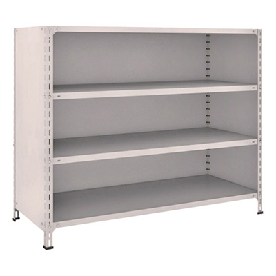 トラスコ TRUSCO スチールラック 軽量棚背板・側板付 W1500×D600×1200 4段 ネオグレー 45W-24 503-9100 (商品コード：169038)